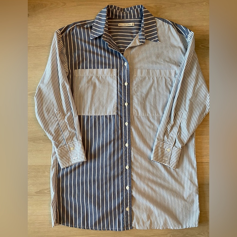 A&F striped shirt dress